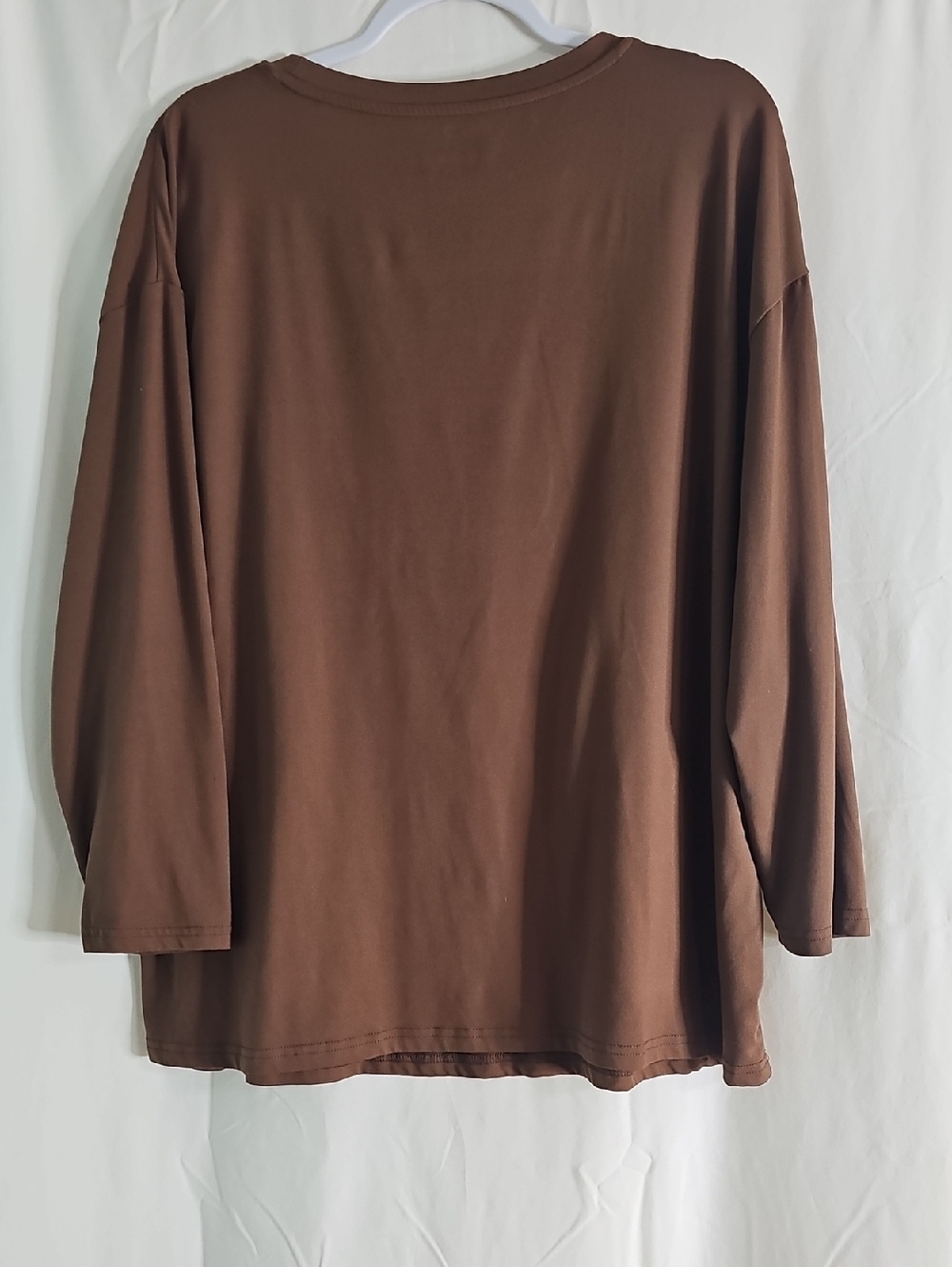 SHEIN Brown Long Sleeve Coffee Graphic Tee - Picture 4 of 4